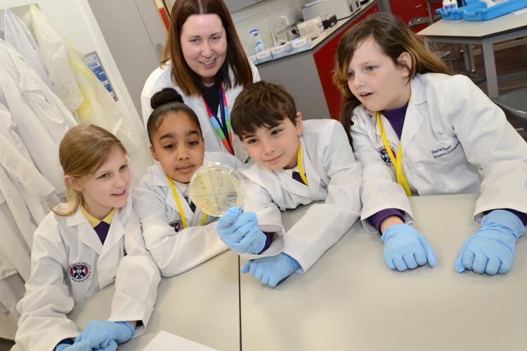 Primary School Students in a lab