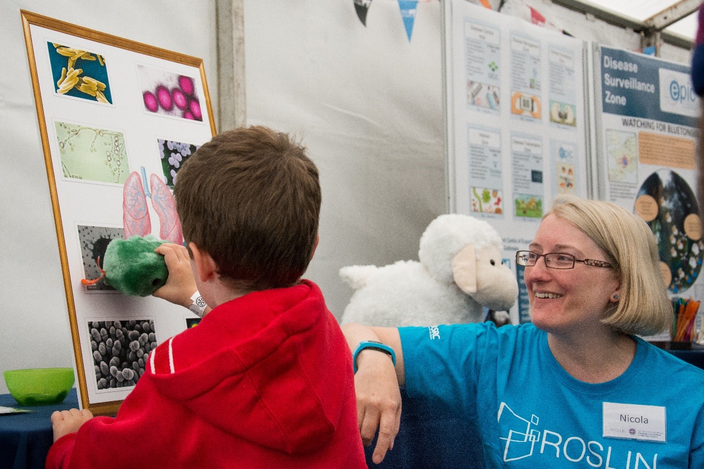 Kids with staff at the Royal Highland Show
